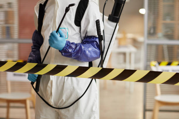 Professional Sewage Cleanup technician working in Robertson, WY